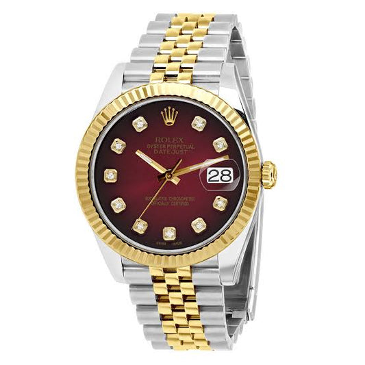Stylish Luxury Mens Watch with red dial